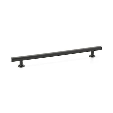 Emtek Freestone Cabinet Pull with 10 in Center to Center Flat Black Finish 86677US19